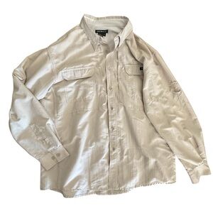 BMW Motorrad Shirt Men's Long Sleeve Coolmax Expedition Button Front Shirt sz XL